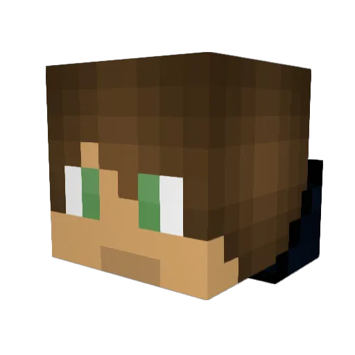 _hederim_ Minecraft avatar head, 3D render