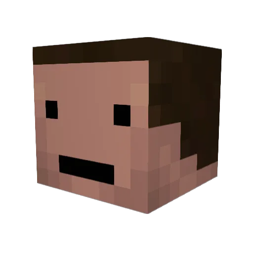 _hennerz_ Minecraft avatar head, 3D render