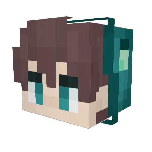 _high_ground_ Minecraft avatar head, 3D render