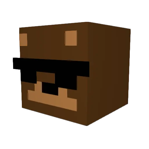 _hinote_ Minecraft avatar head, 3D render