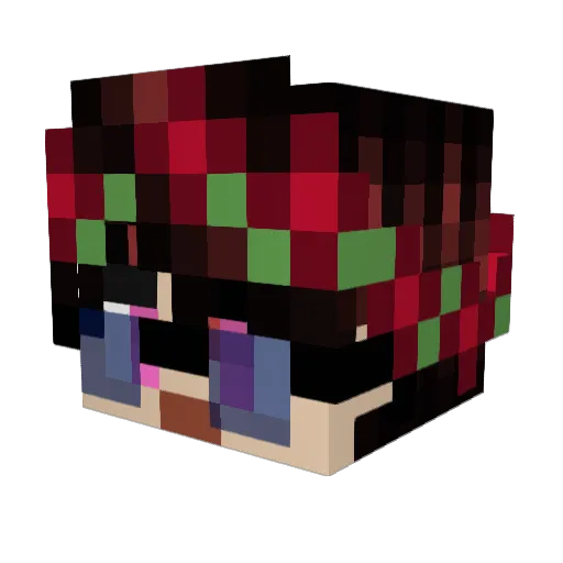 _hito91 Minecraft avatar head, 3D render