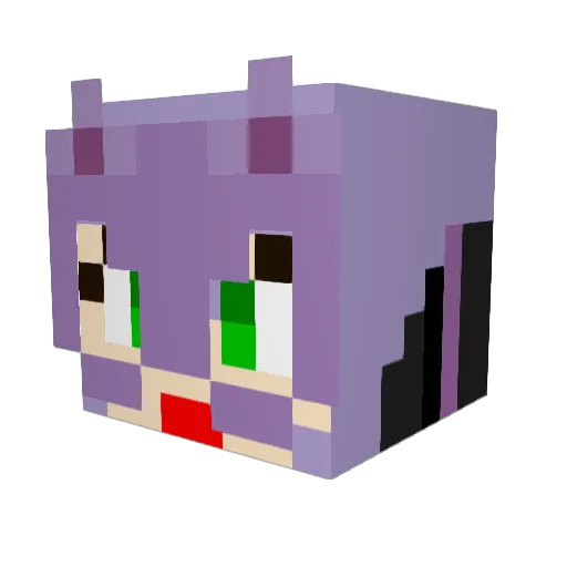 _hmg3 Minecraft avatar head, 3D render