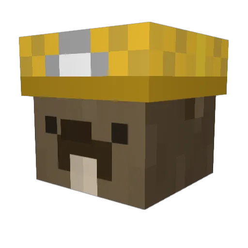 _honeey Minecraft avatar head, 3D render