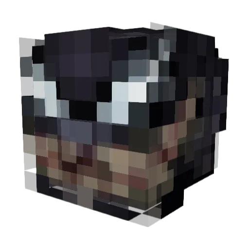 _hubaa Minecraft avatar head, 3D render