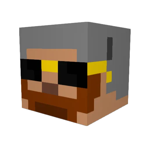 _hulkcow_ Minecraft avatar head, 3D render
