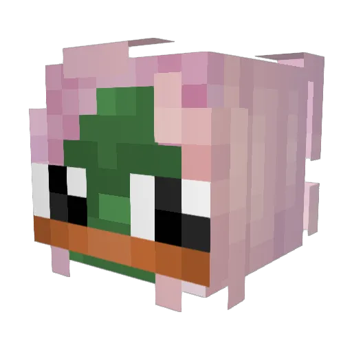 _hunne_ Minecraft avatar head, 3D render
