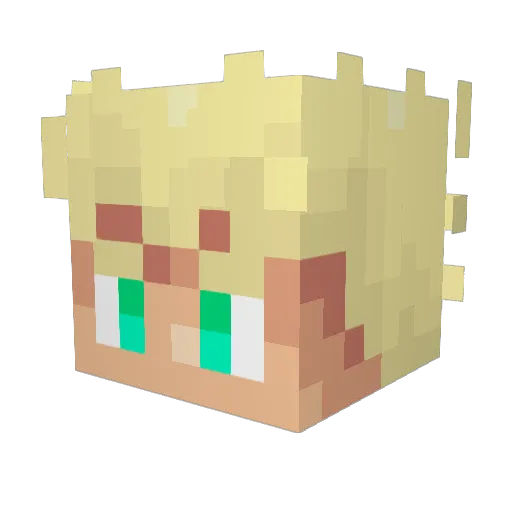 _iDarkStone Minecraft avatar head, 3D render