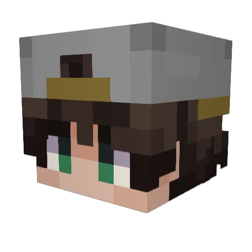 _iEvy__ Minecraft avatar head, 3D render