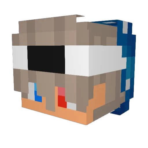 _iIsfAa7_ Minecraft avatar head, 3D render