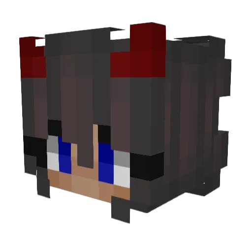 _iLara Minecraft avatar head, 3D render
