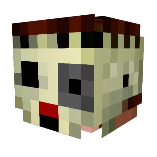 _iMEGA Minecraft avatar head, 3D render