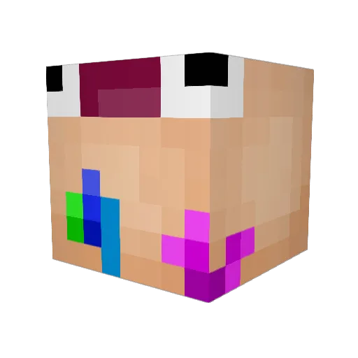 _iManuel Minecraft avatar head, 3D render