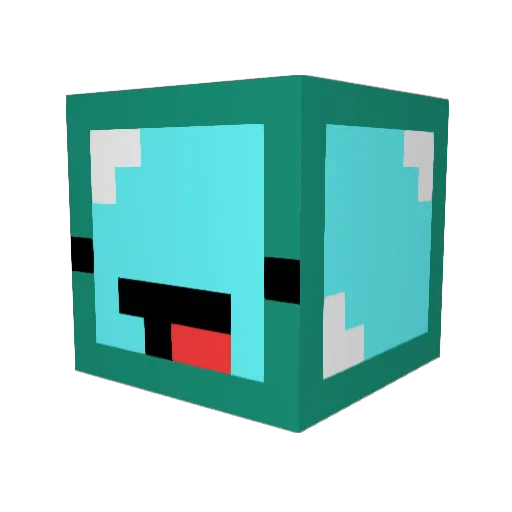 _iSilver Minecraft avatar head, 3D render