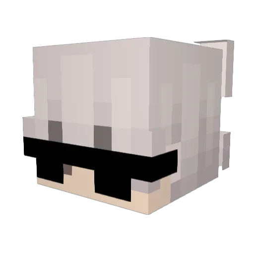 _iTunes Minecraft avatar head, 3D render