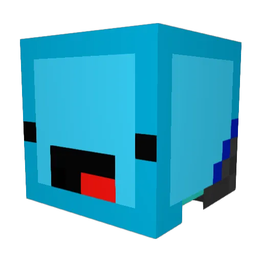 _iTurtle_ Minecraft avatar head, 3D render