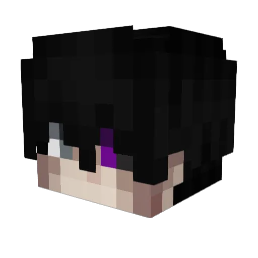 _iZafkiel Minecraft avatar head, 3D render