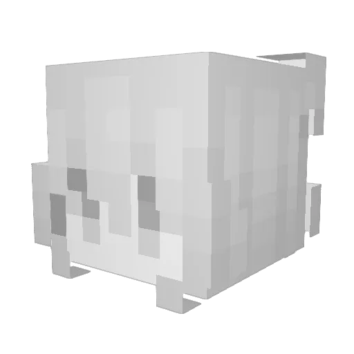 _i_q Minecraft avatar head, 3D render