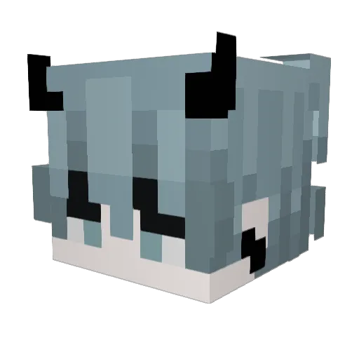 _iaaan Minecraft avatar head, 3D render