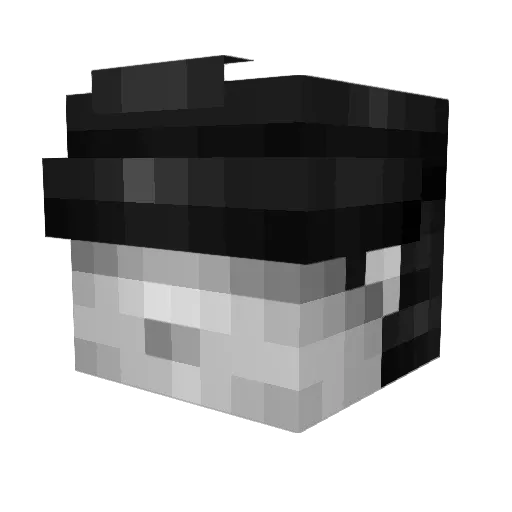 _iby_ Minecraft avatar head, 3D render