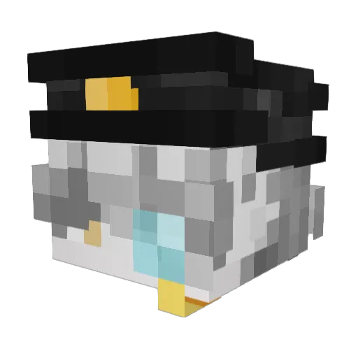 _ict__ Minecraft avatar head, 3D render