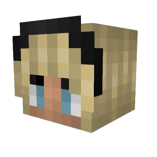 _idkathena_ Minecraft avatar head, 3D render