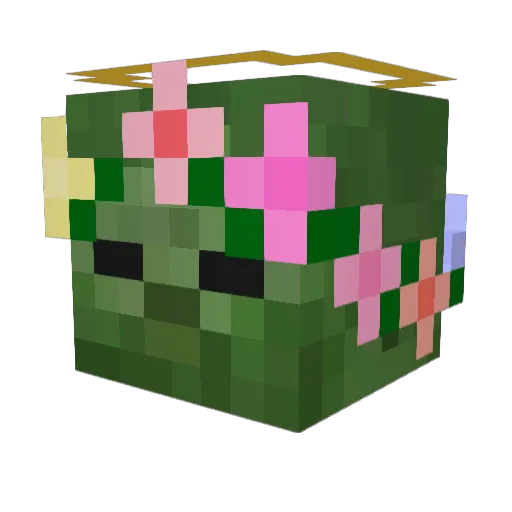 _ij1 Minecraft avatar head, 3D render