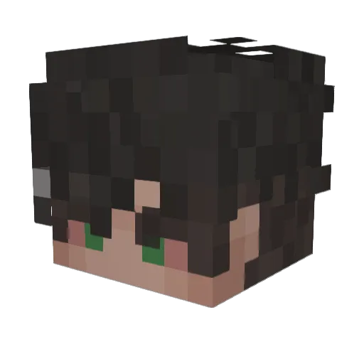 _ilich Minecraft avatar head, 3D render