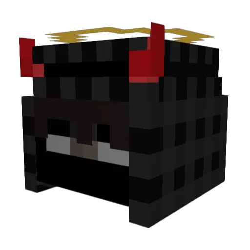 _illegal Minecraft avatar head, 3D render