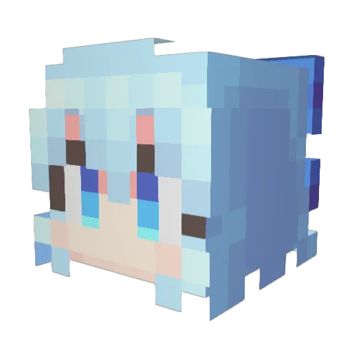 _ilyang Minecraft avatar head, 3D render