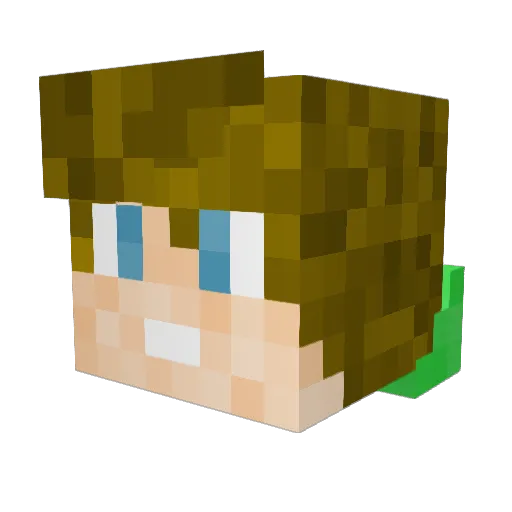 _imNix Minecraft avatar head, 3D render