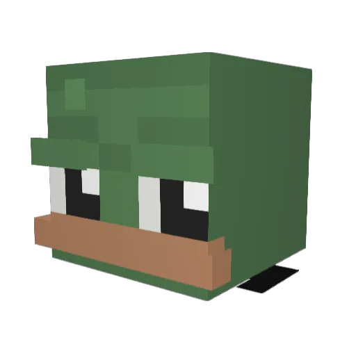 _imp0rtant Minecraft avatar head, 3D render