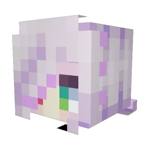 _inki_ Minecraft avatar head, 3D render