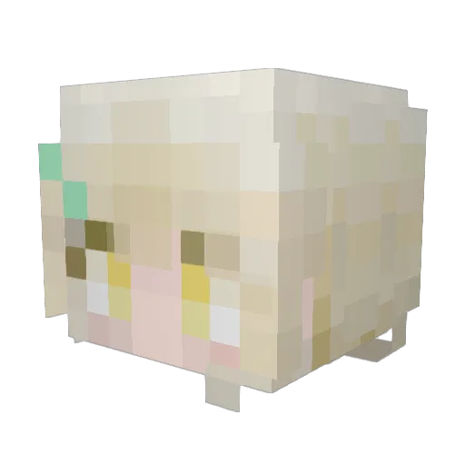 _inona_ Minecraft avatar head, 3D render