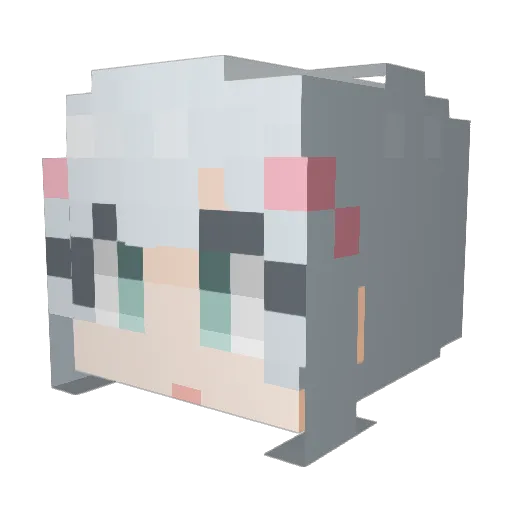 _inseul Minecraft avatar head, 3D render
