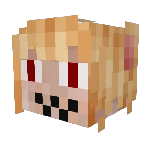 _iosifkemov_ Minecraft avatar head, 3D render