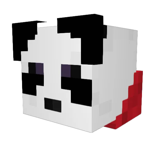 _ipanda_ Minecraft avatar head, 3D render