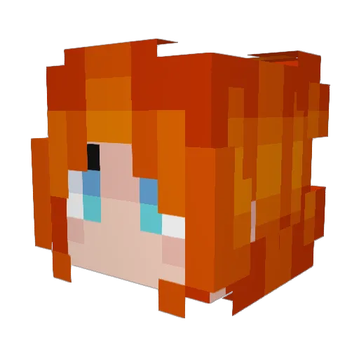 _isame Minecraft avatar head, 3D render
