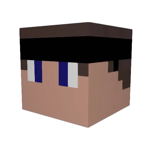 _itsMichal_ Minecraft avatar head, 3D render