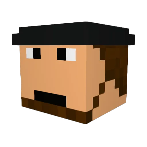 _itsblack Minecraft avatar head, 3D render