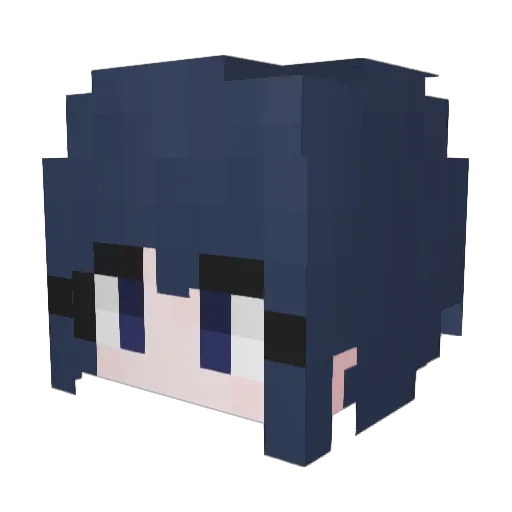 _iyowa Minecraft avatar head, 3D render