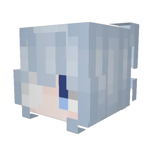 _j3llyb3an_ Minecraft avatar head, 3D render