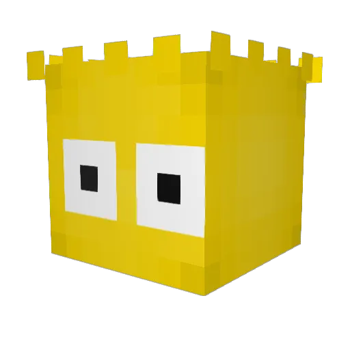 _jAgr Minecraft avatar head, 3D render