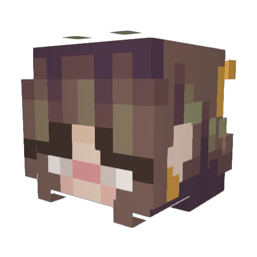 _jaena_ Minecraft avatar head, 3D render