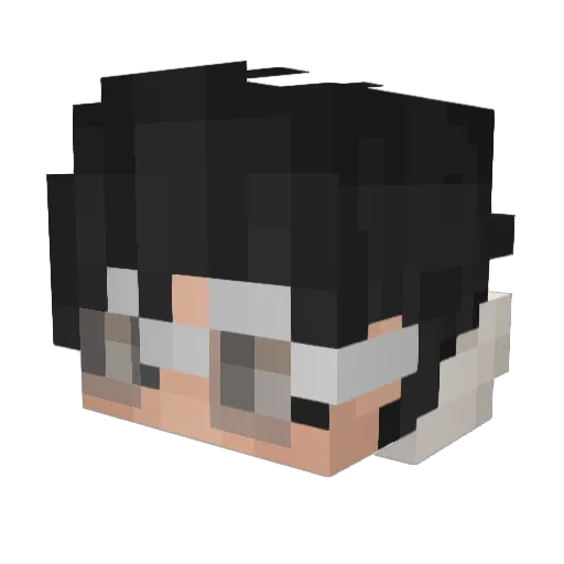 _jaiy Minecraft avatar head, 3D render