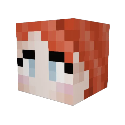 _jankaa_ Minecraft avatar head, 3D render