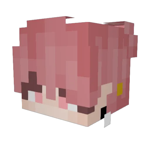 _jau Minecraft avatar head, 3D render
