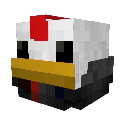 _jawiru Minecraft avatar head, 3D render