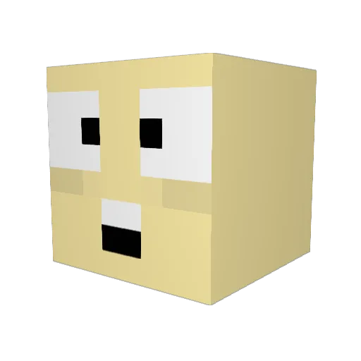 _jeezuss Minecraft avatar head, 3D render