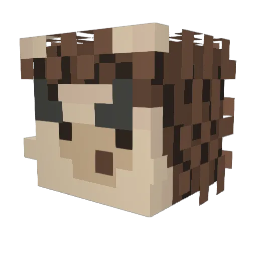 _jerz_Gaming Minecraft avatar head, 3D render