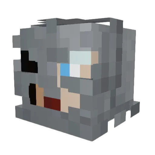 _jessse Minecraft avatar head, 3D render